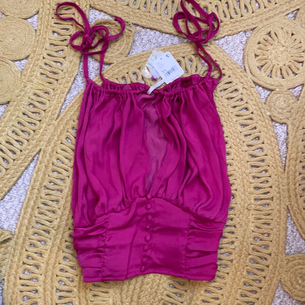 Free people XS bugambilia colored top